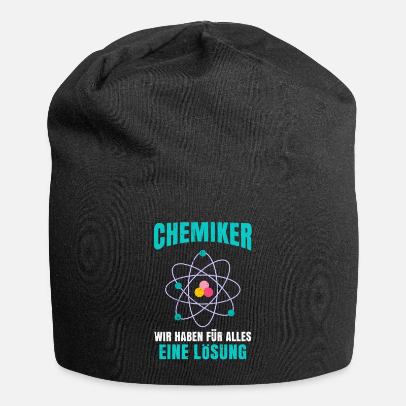 Chemie - Jersey-Beanie - Schwarz