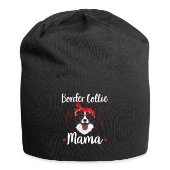 Border Collie Mama Collies Dog Owner Gift - Jersey Beanie - black - Front