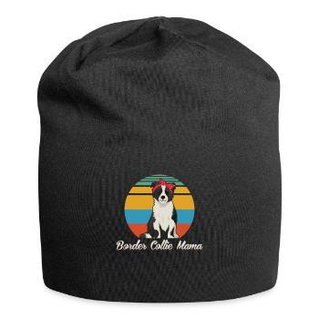 Cadeau de colley de propriétaire de chien de maman de border collie - Bonnet en jersey - noir - Devant