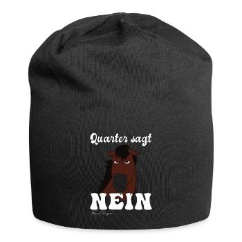 Quarter dit non, chevaux comiques drôles et mignons - Bonnet en jersey - noir - Devant