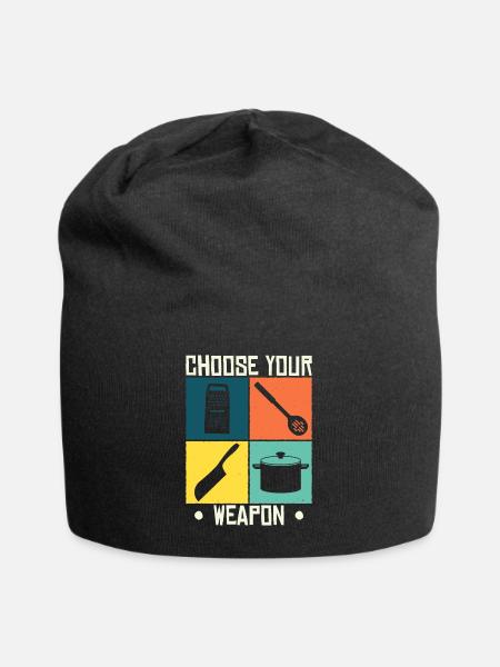 Koch Kochkunst küche Hobbykoch - Jersey-Beanie - Schwarz