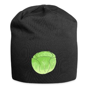 Lettuce Cabbage Vegetables Organic Vegetarian Garden - Jersey Beanie - black - Front