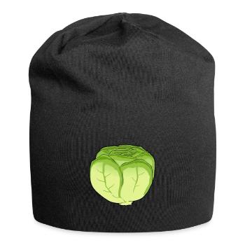 Eisbergsalat Salat Kohl Kohlkopf Gemüse Küche - Jersey-Beanie - Schwarz - Vorne
