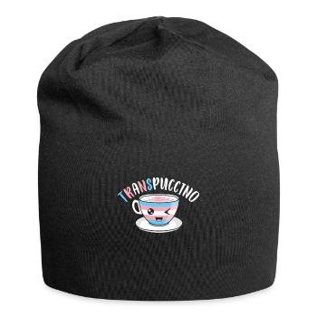 Transgender Cappuccino Trans Flag Coffee - Jersey Beanie - black - Front
