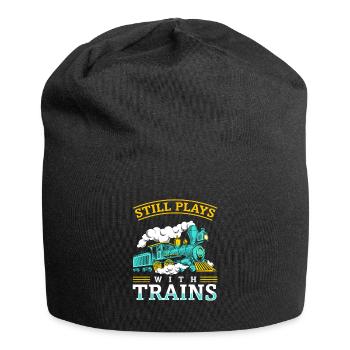 Still Plays With Trains Modeleisenbahn - Jersey-Beanie - Schwarz - Vorne