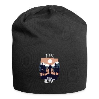 Eifel Mosel Wandern Fluss Winzer Geschenkidee - Jersey-Beanie - Schwarz - Vorne