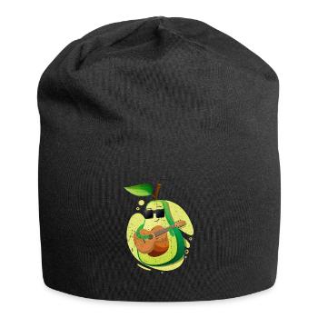Avocado Geschenk Diät Gesund Keto Vegan Vegetarier - Jersey-Beanie - Schwarz - Vorne