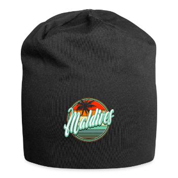 Summer Beach Holiday - Maldives - Jersey Beanie - black - Front