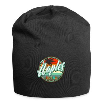 Summer Beach Holiday - Naples - Jersey Beanie - black - Front