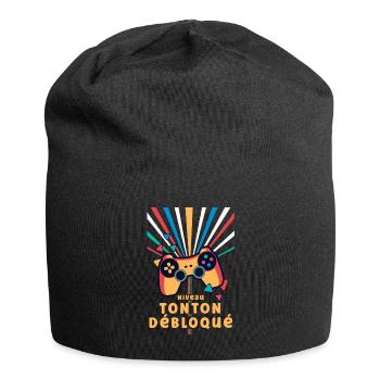 niveau tonton débloqué, annonce grossesse gamer - Bonnet en jersey - noir - Devant
