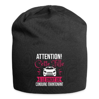 Permis De Conduire Cadeau Fille Humour Conduite - Bonnet en jersey - noir - Devant