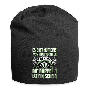 Dart Spruch Dartspieler Darts Doppel 1 darten 180 - Jersey-Beanie - Schwarz - Vorne