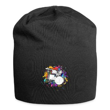 Schlagzeuger Tshirt für Drummer Musiker Rock Bass - Jersey-Beanie - Schwarz - Vorne