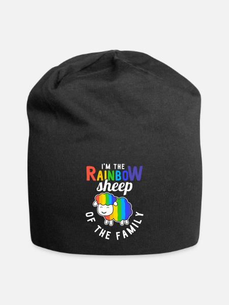 LGBT Bi CSD Rainbow Gay Pride Lesben LGBTQ Outfit - Jersey-Beanie - Schwarz