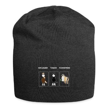 Fjord horse is different from Haflinger Tinker horse - Jersey Beanie - charcoal grey - Front