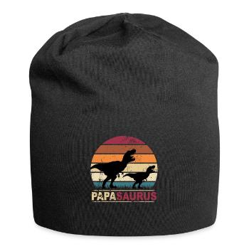 Papa Saurus Dinosaures Familles Dino Papasaurus - Bonnet en jersey - noir - Devant
