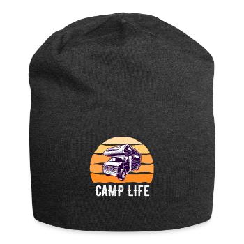 Camp Leben - Jersey-Beanie - Anthrazit - Vorne
