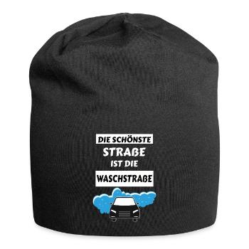 Autowaschen lustige Designs witziger Spruch tuning - Jersey-Beanie - Schwarz - Vorne