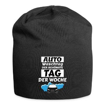 auto waschtag - Jersey-Beanie - Schwarz - Vorne