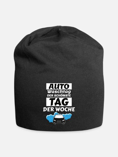 auto waschtag - Jersey-Beanie - Schwarz