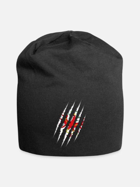 Tirol Tiroler Adler Kratzspuren Wappen Krallen - Jersey-Beanie - Schwarz