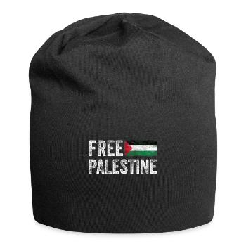 Free Palestine Support Free Palestine Flag - Jersey Beanie - black - Front