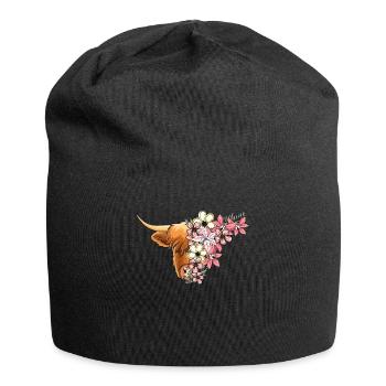Des fleurs de haute-terre - Bonnet en jersey - noir - Devant