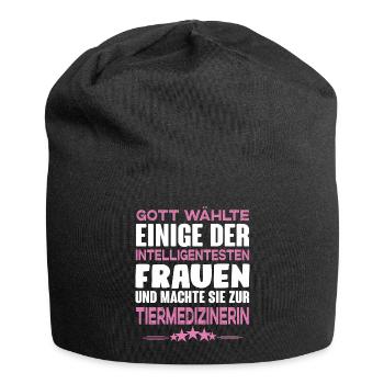 Tiermedizin - Tiermedizinerin - Jersey-Beanie - Schwarz - Vorne