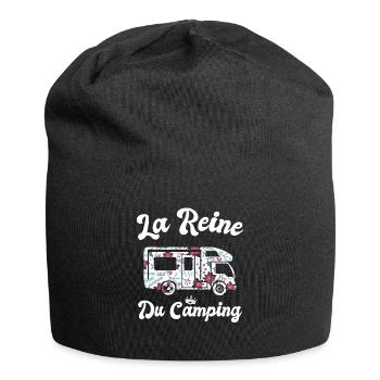 La Reine Du Camping Campeuse Cadeau Campeur Femme - Bonnet en jersey - noir - Devant