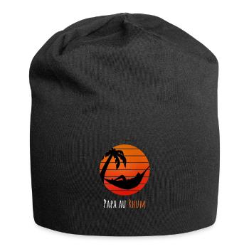 Papa Au Rhum Cadeau Humour Alcool - Bonnet en jersey - noir - Devant