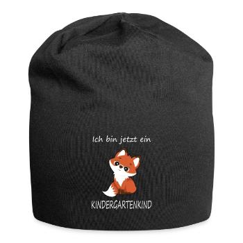 Ich bin jetzt ein Kindergartenkind niedlicher - Jersey-Beanie - Schwarz - Vorne
