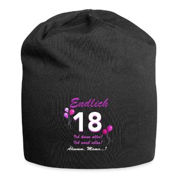Endlich 18 Ich Kann Alles Ich Weiß Alles - Jersey-Beanie - Schwarz - Vorne