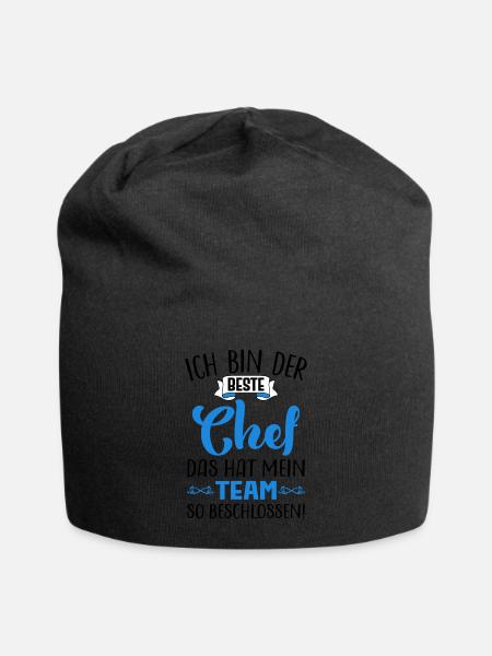 Bester Chef Sprüche Spruch Ich Bin Der Beste Chef - Jersey-Beanie - Schwarz