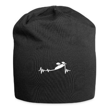 Bobsledder Bobsleigh Bobsleigh team heartbeat - Jersey Beanie - black - Front