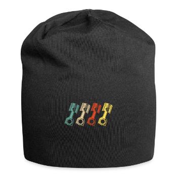 Car Mechanic Vintage Piston Workshop Screwdriver - Jersey Beanie - black - Front