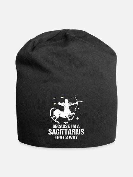 Sternzeichen Schütze - Jersey-Beanie - Schwarz