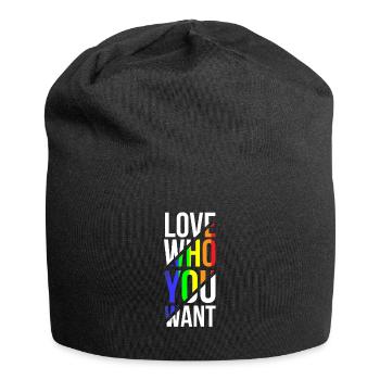 Gay Pride - Jersey-Beanie - Schwarz - Vorne