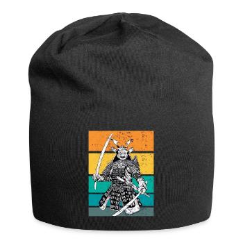 kampfkunst japanischer Samurai beim Ritual - Jersey-Beanie - Schwarz - Vorne