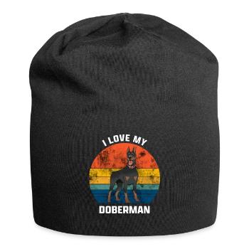 I Love my Doberman - Bonnet en jersey - noir - Devant