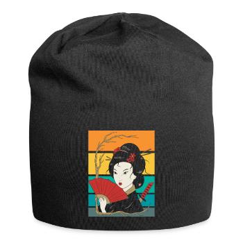 japanese japanese culture japan geisha art - Jersey Beanie - black - Front