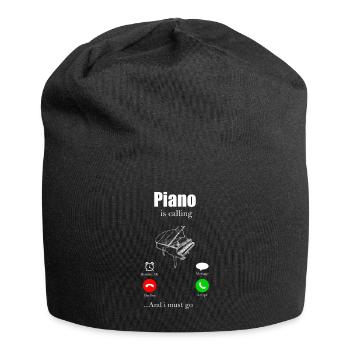 Piano Tshirt Piano Digital Piano Gift Grand Piano - Jersey Beanie - black - Front