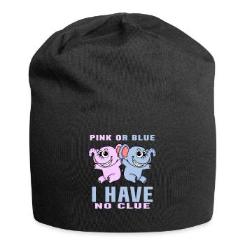 Rose ou bleu - Bonnet en jersey - noir - Devant