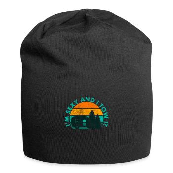 Drôle de camping RV je suis sexy et je le remorque caravane - Bonnet en jersey - noir - Devant