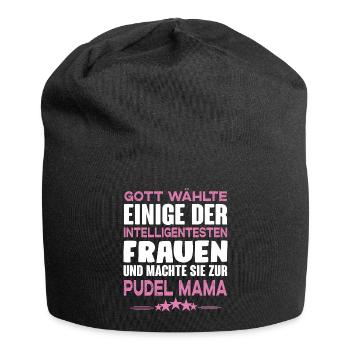 Pudel - Jersey-Beanie - Schwarz - Vorne
