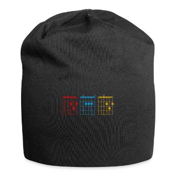 Mens Dad Guitar Chord - Jersey Beanie - black - Front
