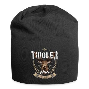 Tiroler Bua Hirsch Tirol Lausbua Geschenk Männer - Jersey-Beanie - Schwarz - Vorne