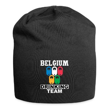 Belgique Drinking Team Drôle boire amateur de bière - Bonnet en jersey - noir - Devant