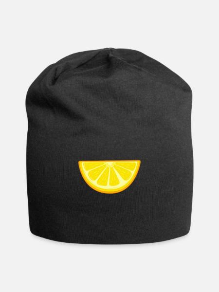 Zitrone - Jersey-Beanie - Schwarz