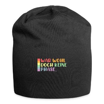 LGBT Gay Pride Flagge War wohl doch keine Phase - Jersey-Beanie - Schwarz - Vorne