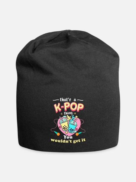 K-Pop - Bonnet en jersey - noir